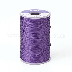 Cordón de poliéster encerado, 9 capa, púrpura, 0.65mm, alrededor de 21.87 yarda (20 m) / rollo