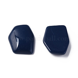 Cabochons opaques en acrylique, hexagone irrégulier, bleu de Prusse, 25.5x19.5x5.5mm, environ 253 pcs/500 g