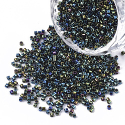 11/0 grado a cuentas de semillas de vidrio, cilindro, tamaño de grano de semilla uniforme, colores metálicos, colorido, 1.5x1mm, agujero: 0.5 mm, aproximamente 20000 unidades / bolsa