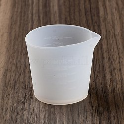 Silicone Epoxy Resin Mixing Measuring Cups, For UV Resin, Epoxy Resin Jewelry Making, Column, White, 45x37x37mm, Inner Diameter: 34x39mm, Capacity: 30ml(1.01fl. oz)