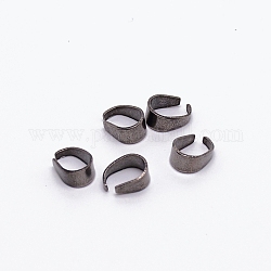 Железные держатели кулонов, металлический черный, 8~8.5x6x4 мм