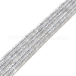 Chapelets de perles en labradorite naturelle , rondelle, 2x1.5mm, Trou: 0.5mm, Environ 283~289 pcs/chapelet, 15.04~15.55'' (38.3~39.5 cm)