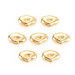 Rack Plating Brass Beads, Nickel Free, Real 18K Gold Plated, 11.5x8x4mm, Hole: 1mm