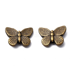 Perline in lega stile tibetano, farfalla, cadmio & nichel &piombo libero, bronzo antico, 14x18x5mm, Foro: 1.5 mm