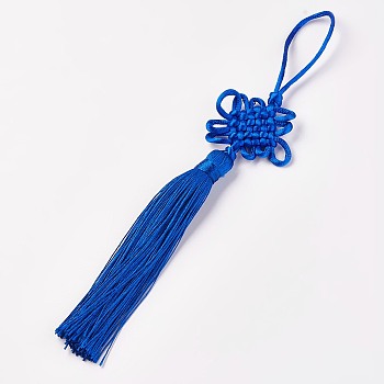 Polyester Tassel Pendant Decorations HJEW-WH0004-A13