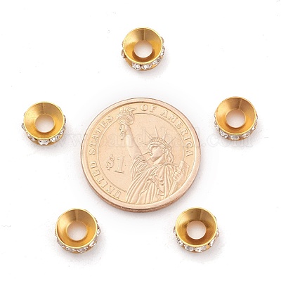 Латунные бусины разделители для поставки стразов&nbsp;RB-A020-9mm-01G-1