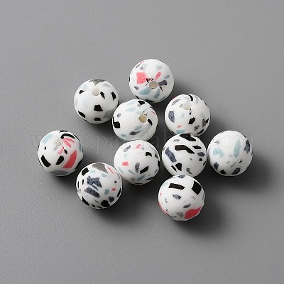 Силиконовые бусины&nbsp;LS-SIL-WH0001-33J-1