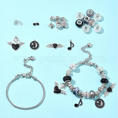 Наборы для изготовления браслетов в европейском стиле из сплава и латуни своими руками DIY-FS0007-23-1