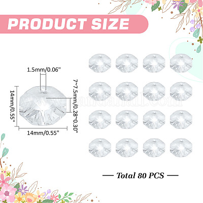 80шт стеклянные пришивные стразы&nbsp;GLAA-ME0001-15C-1