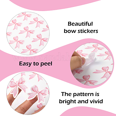 Наклейки с бантом pp&nbsp;DIY-WH20007-281C-1