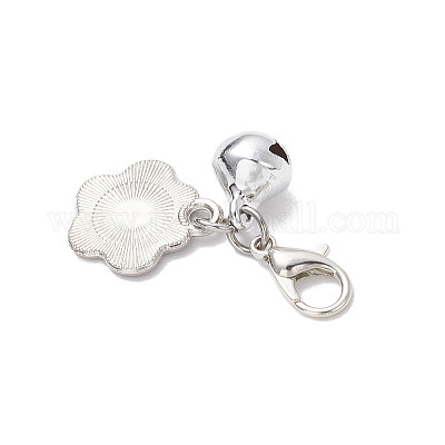 Подвесные украшения из сплава с эмалью в виде отпечатка лапы HJEW-JM03803-1