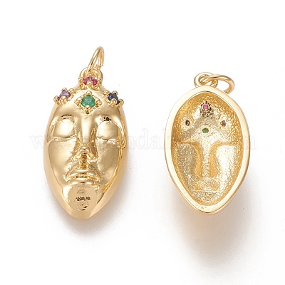 Латунные микро проложить кубического циркония подвески ZIRC-L091-063G-1