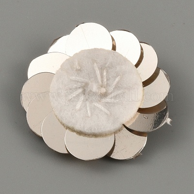 Аппликации из бисера из пвх в форме цветка/блестки DIY-WH0308-287C-1