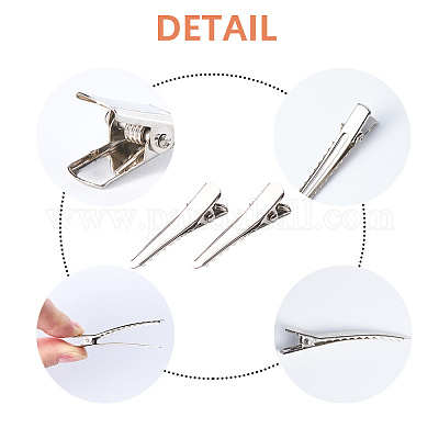 50 шт. 5 стиля железные заколки для волос из кожи аллигатора FIND-GF0008-06-1