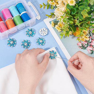 6 шт. латунные пуговицы с 1 отверстиями на ножке BUTT-FG0001-15E-1