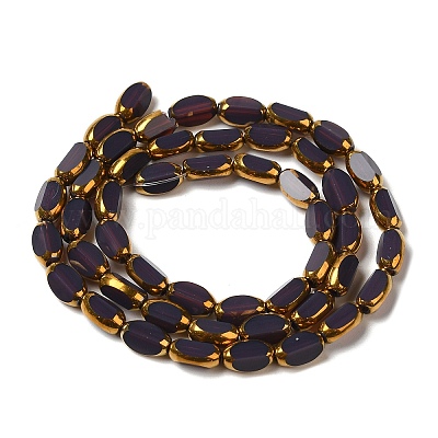 Стеклянные бусины с гальваническим покрытием  EGLA-P061-02A-05-1