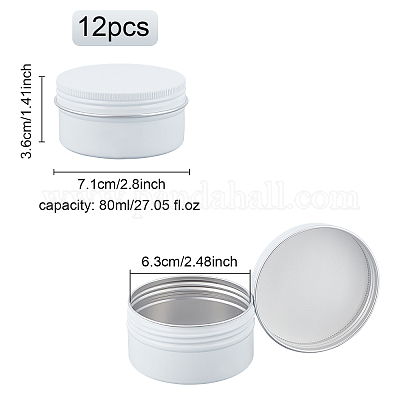 Круглые алюминиевые жестяные банки CON-WH0079-13A-1