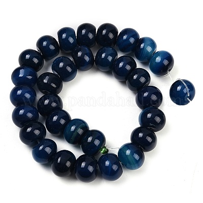 Окрашенные естественный агат бисер пряди G-U030-A01-01-1