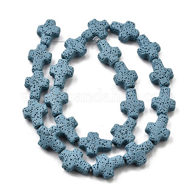 Бусы из натуральной лавы&nbsp;G-L498-E01-01D-1