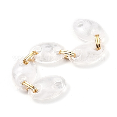 Цепочки из акрила в зернах ручной работы AJEW-JB00706-02-1