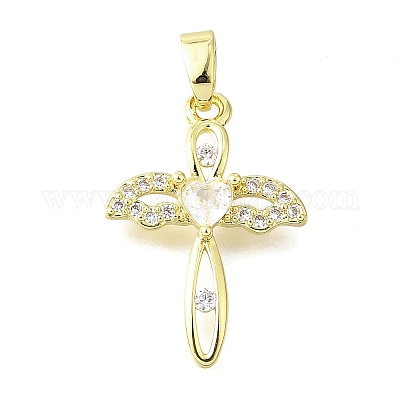 Латунные микро проложить кубического циркония подвески KK-V007-43G-1