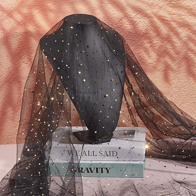 Нейлоновая сетка с узором «звезда и луна» DIY-WH20048-006C-1