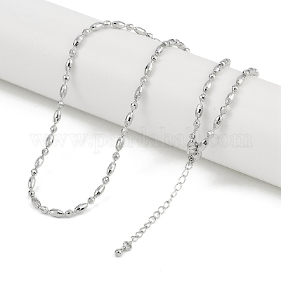 Ожерелья из овальной цепи с покрытием из латуни для женщин NJEW-K382-13B-P-1