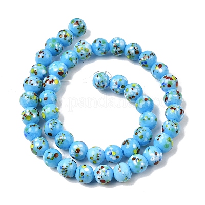 Бусы лэмпворк ручной работы&nbsp;LAMP-H071-01B-08-1