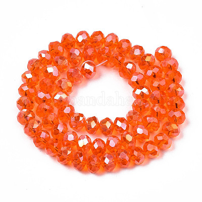 Стеклянные бусины с гальваническим покрытием  EGLA-A034-T3mm-B22-1