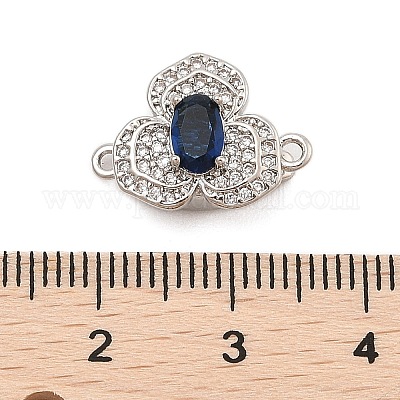 Латунные застежки из прозрачного кубического циркония с микропаве KK-C075-16P-1