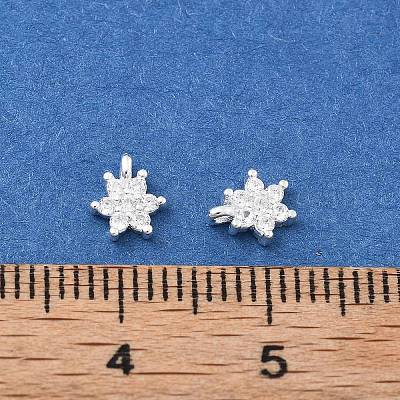 925 подвеска в форме звезды из стерлингового серебра с микропаве из прозрачных кубических цирконий STER-D302-04A-S-1