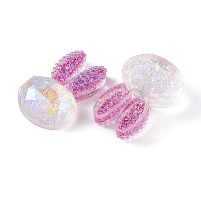 Кабошоны для декодирования головы кролика из прозрачной эпоксидной смолы CRES-M034-05C-1