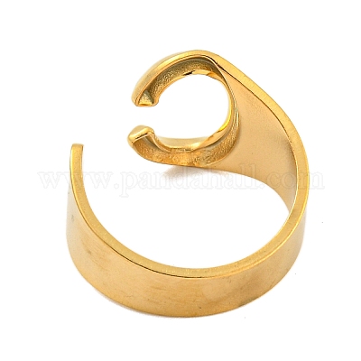 Вакуумное покрытие pvd 201 манжетные кольца из нержавеющей стали RJEW-Z032-01G-C-1