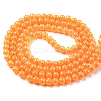 Стеклянные круглые бусины DGLA-Q015-6mm-36-1