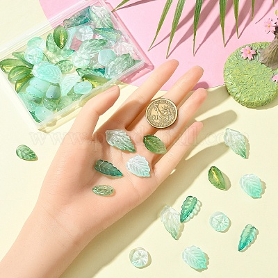 60 шт. 6 вида прозрачных стеклянных бусин DGLA-YW0001-37-1