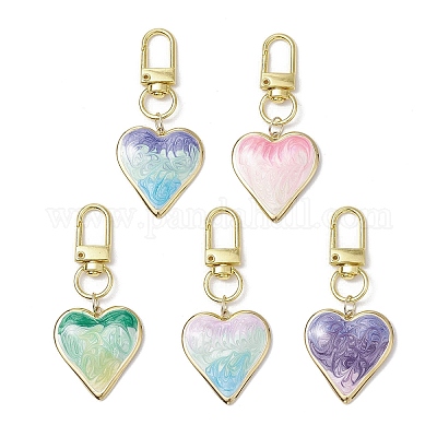 Подвеска в форме сердца из нержавеющей стали 304 с эмалью HJEW-JM02901-1