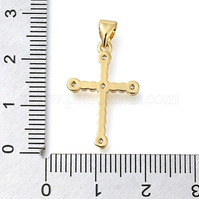 Подвески из латуни с прозрачным фианитом KK-M101-05G-06-1