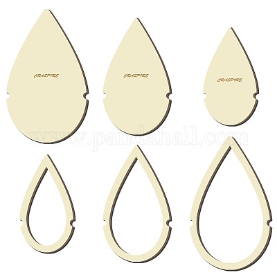 6 шт. 6 стильных деревянных кольца-кольца макраме для изготовления поделок DIY-WH0545-008-1