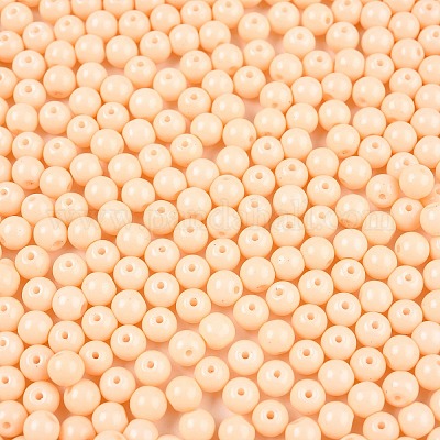 Непрозрачная выпечка окрашены стеклянные бусины DGLA-T004-02D-1