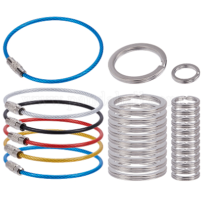 Застежки для ключей из проволоки из нержавеющей стали STAS-SC0009-43-1