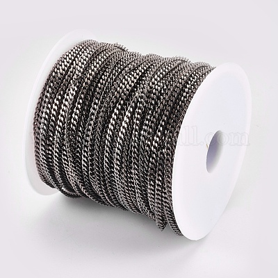 Железные кубинские звенья цепи CH-R013-4.5x3mm-B-1