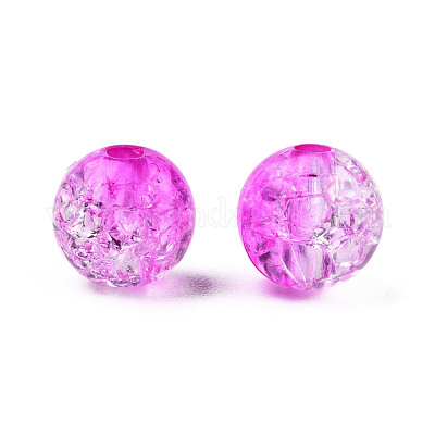 Прозрачных бусин акриловые треск CACR-N002-02B-1