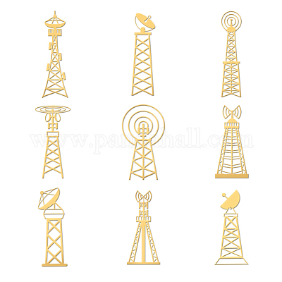 Никелевые декоративные наклейки DIY-WH0450-173-1