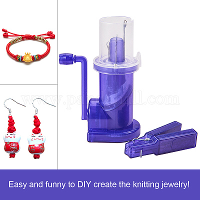 Cheap DIY Hand-operated Embellish-Knit Knitting Machine Spool Knitter Weave  Tool