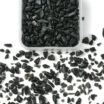 50 г бусинок из натурального черного турмалина G-YW0001-67-1