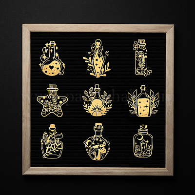 Никелевые декоративные наклейки DIY-WH0450-124-1