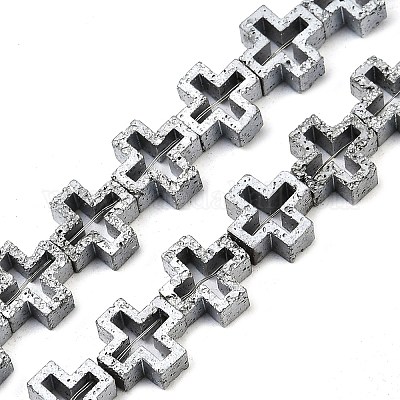 Гальванические бусины из натуральной лавы G-K388-02H-1