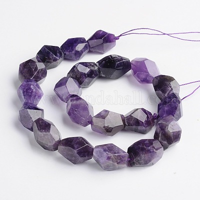 Самородки природный аметист бисер пряди G-D770-05-1