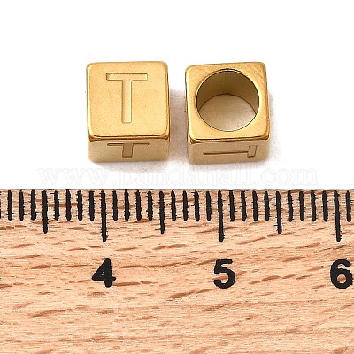 Европейские бусины из нержавеющей стали 304 STAS-D382-02T-G-1