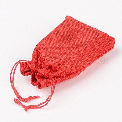 Мешки мешка шнурка упаковки мешка мешка имитационные полиэфирные X-ABAG-R004-14x10cm-01-1